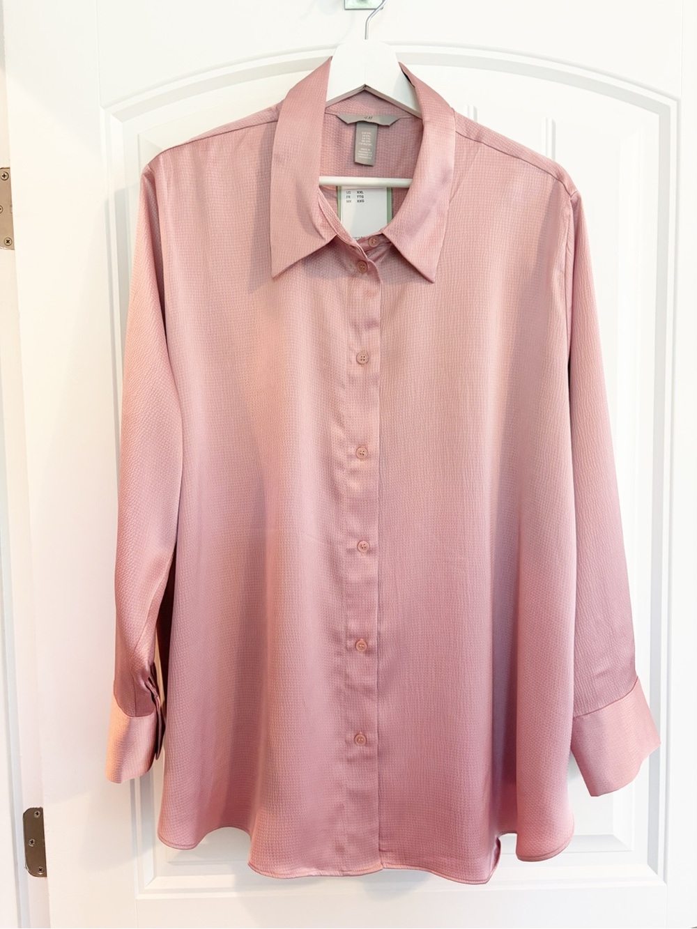 H&M Dusty Rose Button-Down Blouse